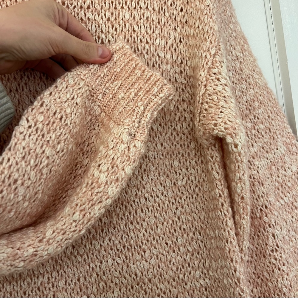 Madewell Baez Pullover Crewneck Sweater Pink Wool Alpaca Blend Size Small - Picture 4 of 10